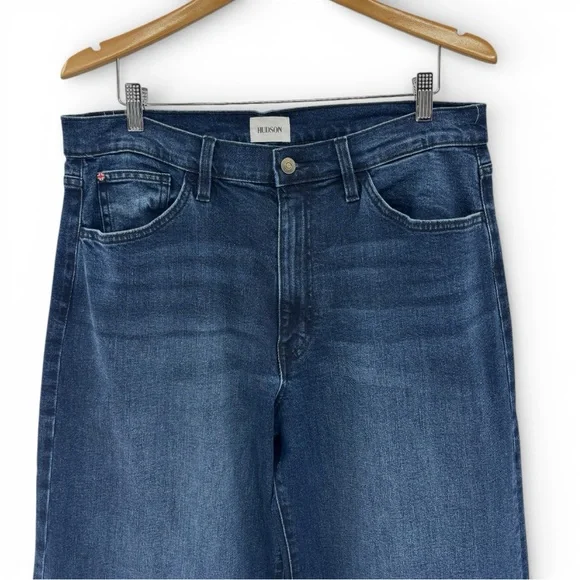 NWT Hudson Jolene Wide Leg Jeans Walker Dark Wash High Rise 30x32
